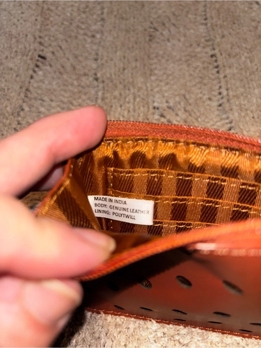 G.H. Bass & Co. Genuine Leather Coin Purse Card Case NWT
